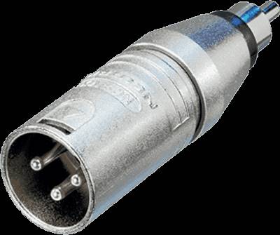 --- DISCONTINUE ---Neutrik NA2MPMM - adaptateur XLR Mâle-cinch Mâle