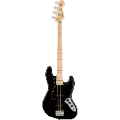 Affinity Series Jazz Bass, Maple Fingerboard, Black Pickguard, Black