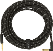 Deluxe Series Instrument Cable, Straight/Angle, 25', Black Tweed