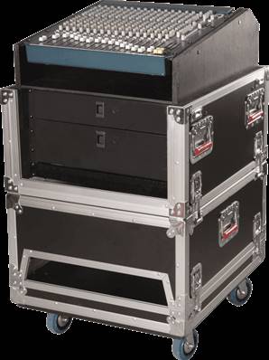 Gator Flight console 14U rack 6U intégré