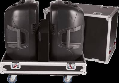 --- DISCONTINUE ---Gator Flight case pour 2 enceintes 15