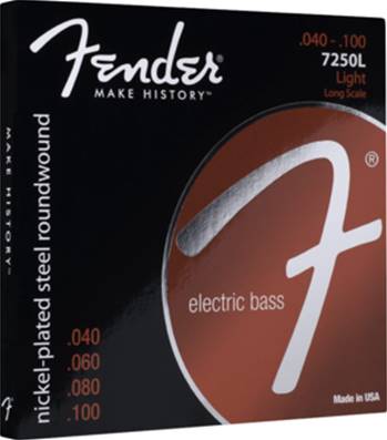 Fender Jeux de Cordes Guitares Basses Fender Nickel Plated 7250L 40-100