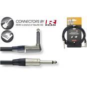 Stagg NGC3PLR > Câble instrument Jack / Jack coudé > 3 mètres 6mm