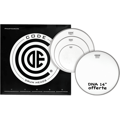 Code Drumheads Pack de Peaux signal coated fusion  cc 14 dna coated