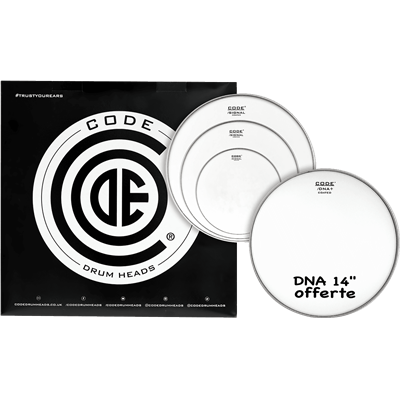 Code Drumheads Pack de Peaux signal coated fusion cc 14 dna coated