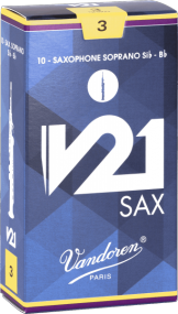Vandoren SR803 - V21 force 3 - anches saxophone soprano - boite de 10
