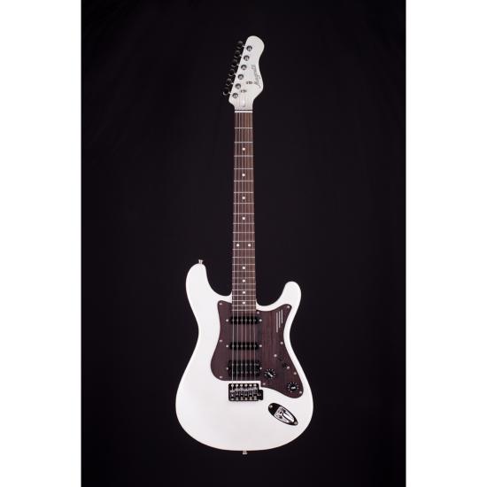 --- DISCONTINUE ---guitare électrique Magneto U-One Sonnet Classic Metallic Pearl WHITE