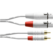 Cordial CFU3FC-SNOW - câble audio double xlr femelle - rca 3 m blanc