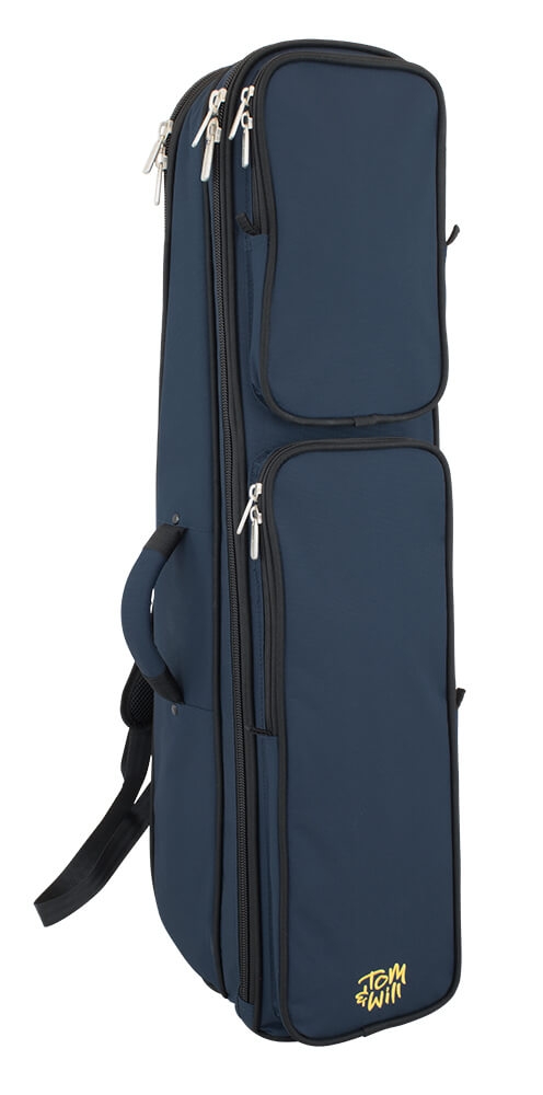 Tom & Will Housse sac à dos pour trombone (Extérieur bleu / intérieur bleu)