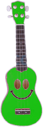 Mahalo U-SMILE-GN - ukulélé vert smile housse