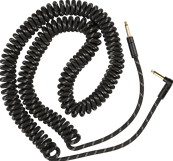 Deluxe Coil Cable, 30', Black Tweed