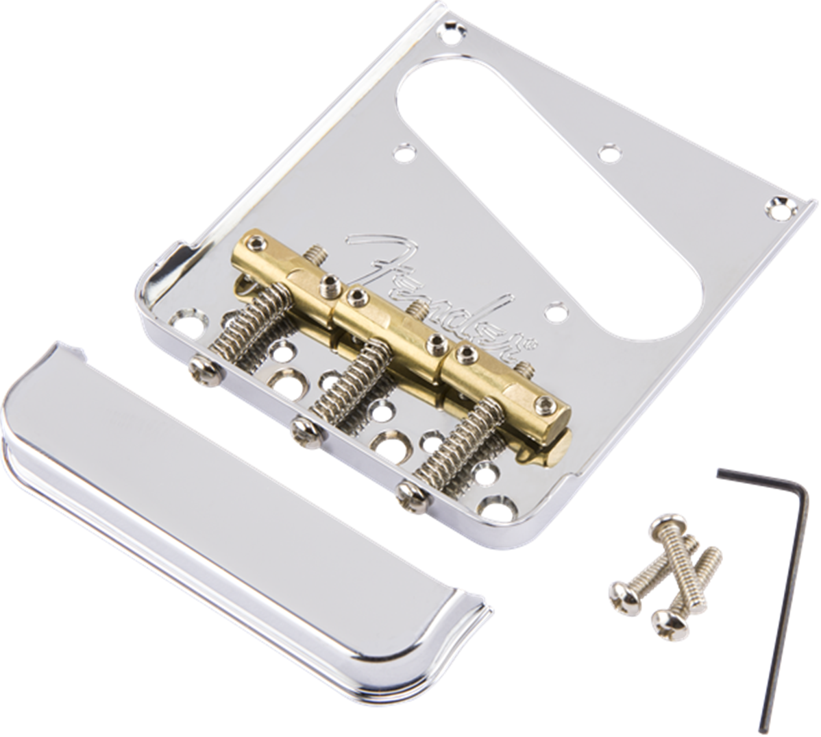 3Saddle American Pro Telecaster Bridge Assembly, Chrome