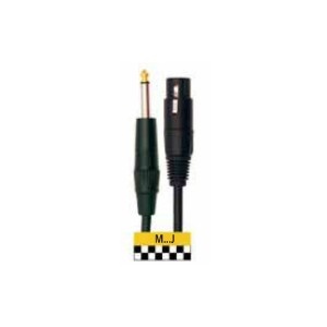Yellow Cable M03J - Cable Microphone Standard Profile Jack Mono Mâle/XLR Femelle 3m