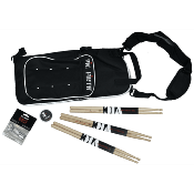 --- DISCONTINUE ---Baguettes batterie Vic Firth 5A avec housse et couteau suisse batteur