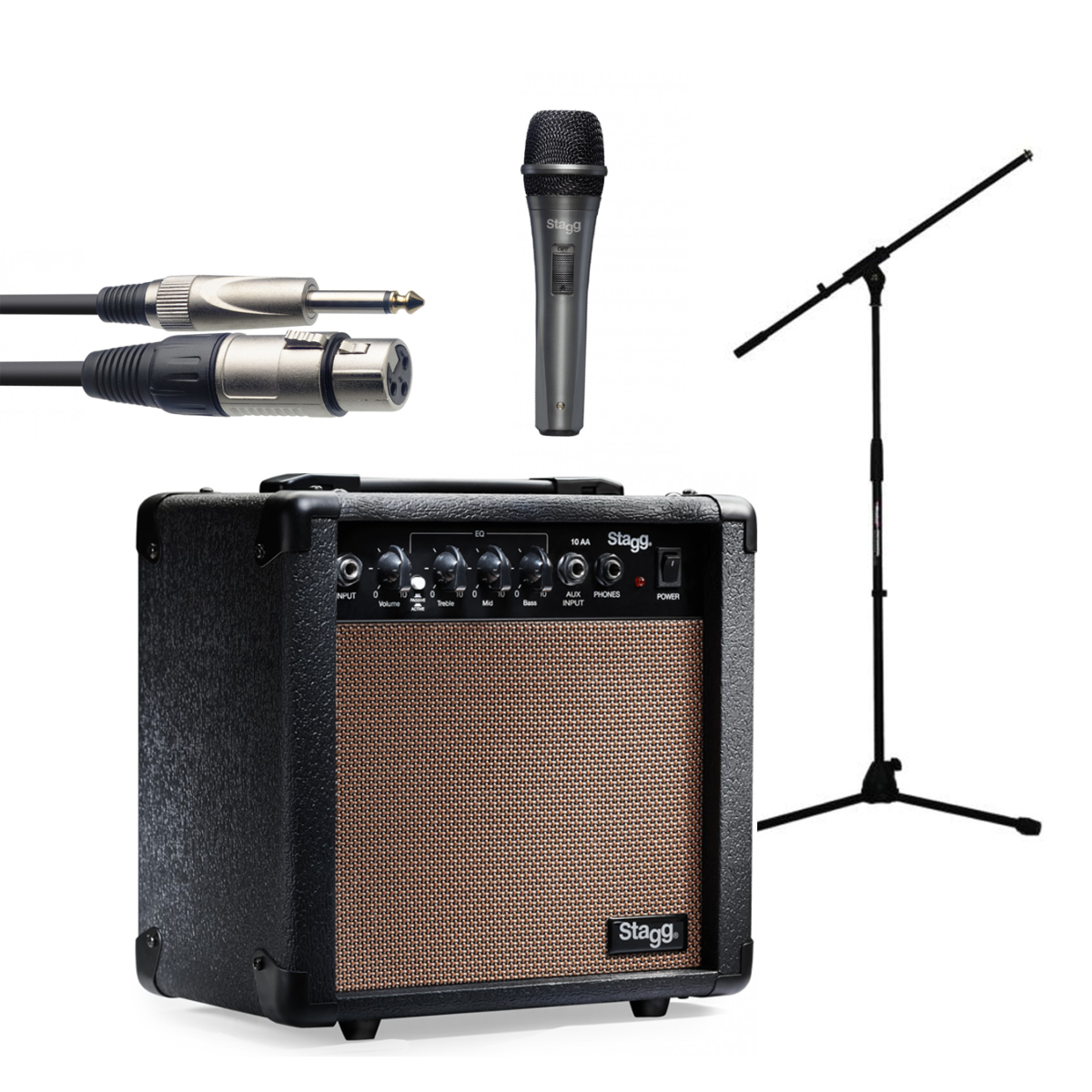 Stagg Pack chant complet 10W Micro Cable Ampli Pied de micro