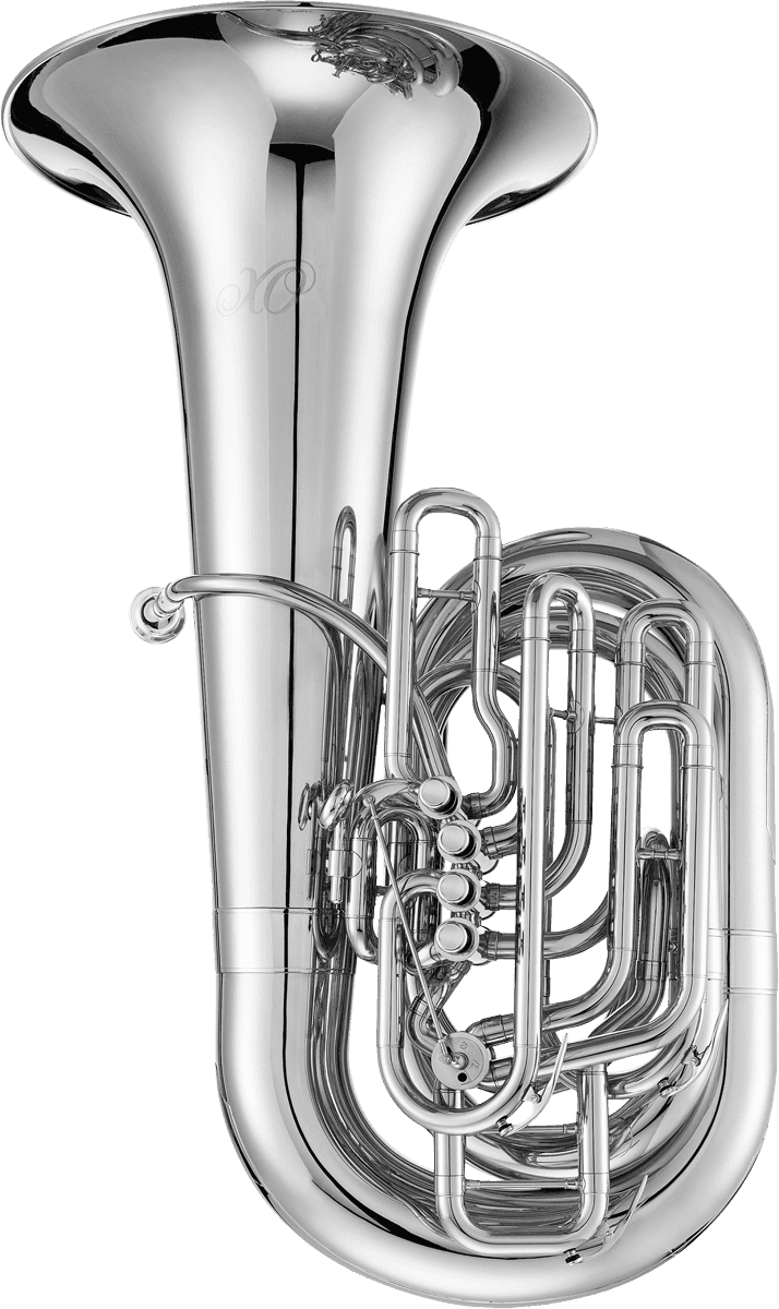 XO XO1680SS - Tuba en ut argenté - 4 pistons  1 palette