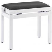 Stagg PB39WHM-VBK - Banquette de piano blanc assise noir