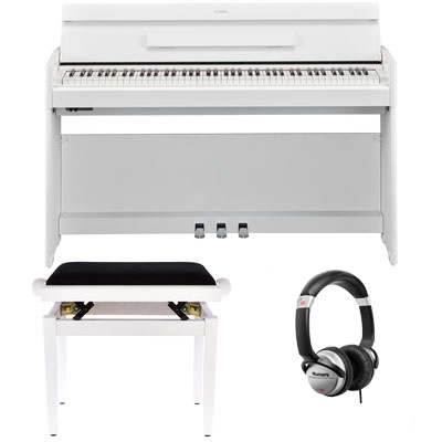 Yamaha S54WH - Pack Piano numérique blanc avec banquette et casque