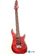 Vigier Excalibur Ultra Blues HSS Tremolo Ruby Red Rosewood Chrome - Guitare électrique