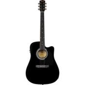 Fender SA-105CE Dreadnought Cutaway Black