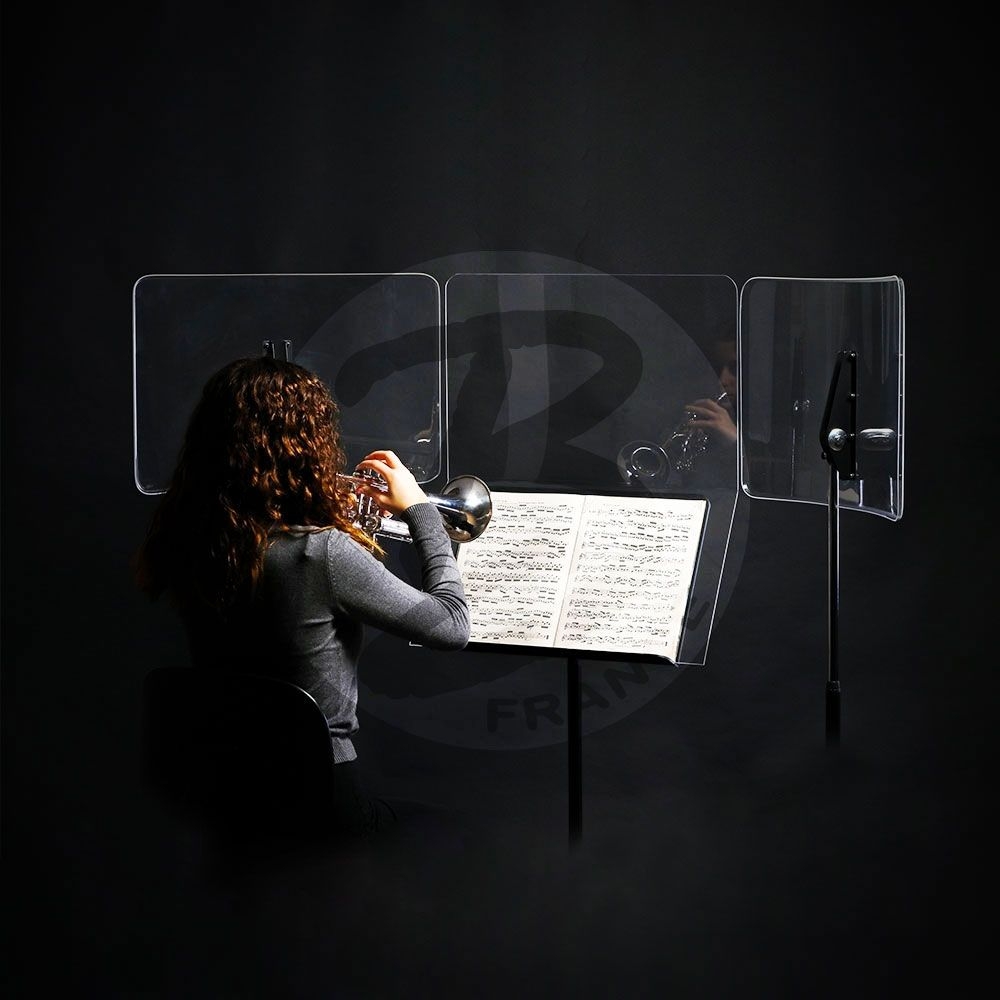 EPLV - Ecran de protection latérale transparent sur stand pliant pour musicien (60 x 40 cm)