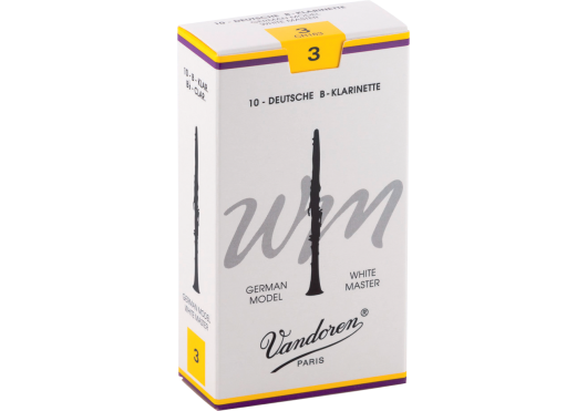 Vandoren CR163 - White Master force 3 - anches clarinette Sib Allemande - boite de 10