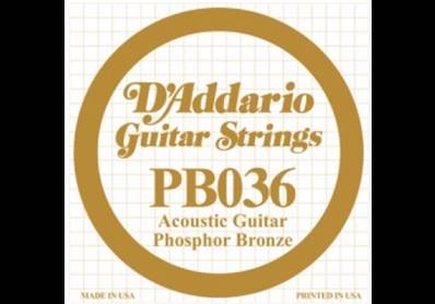 D'Addario Corde guitare folk. 036