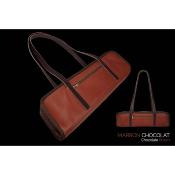 Dôme France "One Way" DFOW-MC - Sac en Cuir pleine fleur pour flûte - Marron Chocolat