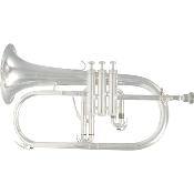 SML Paris BU600S - Bugle sib pavillon cuivre rose gravé argenté