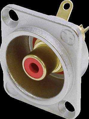 --- DISCONTINUE ---Neutrik NF2D2 - embase rca rouge format d