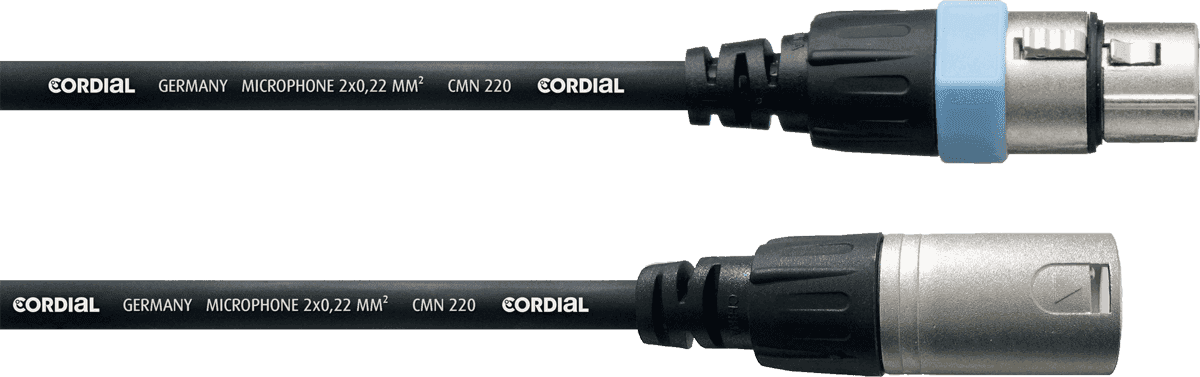 Cordial CCM10FM - câble micro rean xlr femelle/xlr mâle - 10m