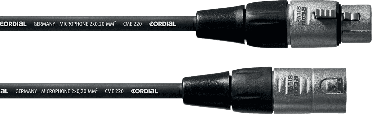 Cordial CFM20FM - câble microphone rean silver 20m