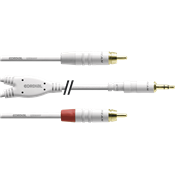 --- DISCONTINUE ---Cordial CFY6WCC-SNOW - câble bretelle rean 3.5mm stéréo/2x rca 6m blanc
