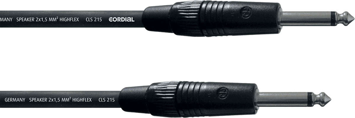 Cordial CPL1.5PP - câble hp neutrik cls215 jacks m. mono 1,5m
