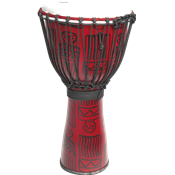 Tanga FIBD8-RD - djembe fibre 8 rouge sarong