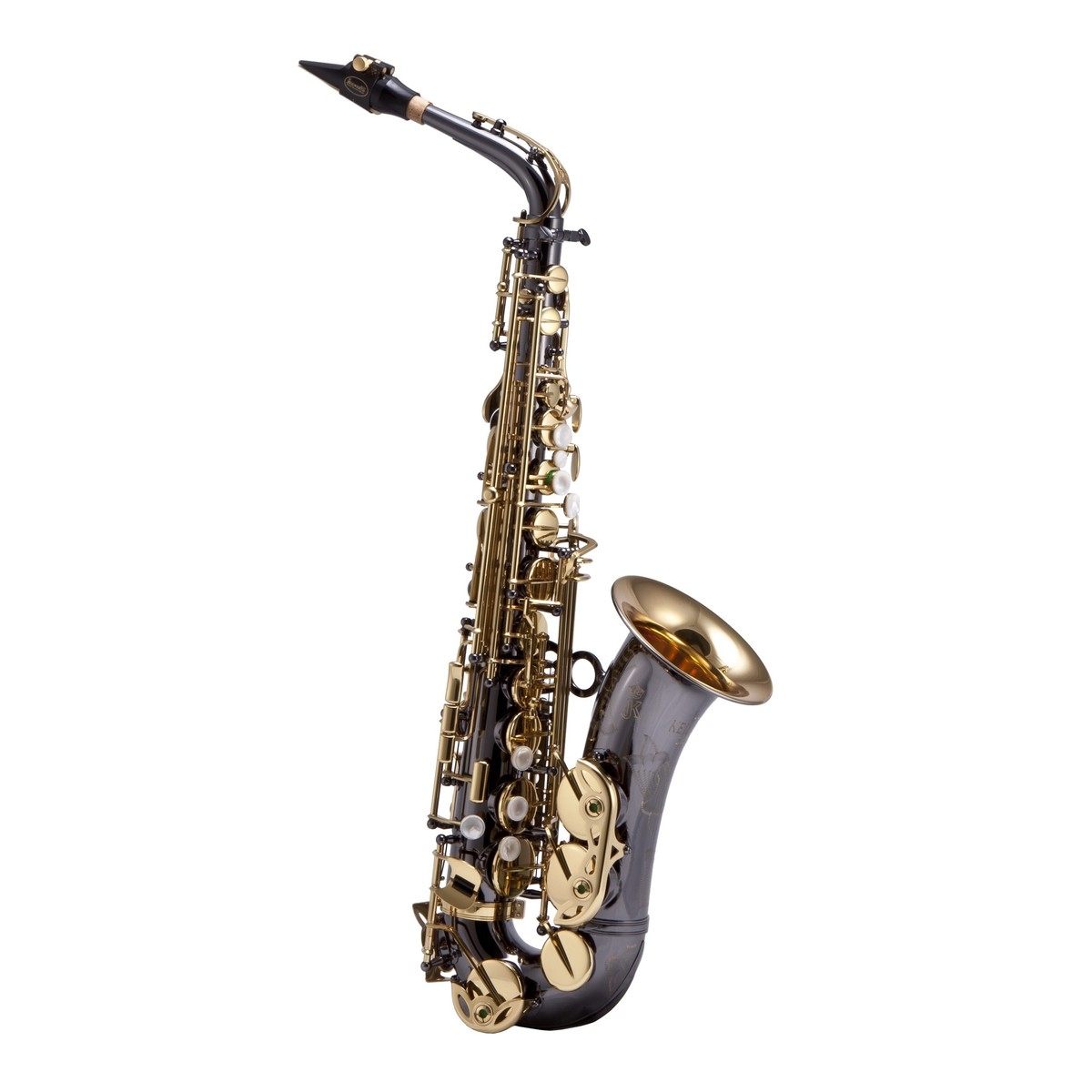 KEILWERTH SX90R - Saxophone alto nickelé noir, clés vernies, avec étui et bec complet