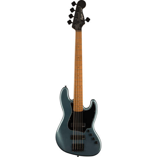 ---DISCONTINUE---Contemporary Active Jazz Bass HH V, Roasted Maple Fingerboard, Black Pickguard, Gunmetal Metallic