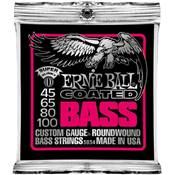 Ernie Ball 3834 Jeu de cordes basse Super Slinky coated 45-100
