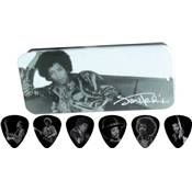 Dunlop Boite 12 médiators Jimi Hendrix - Silver Portrait Heavy