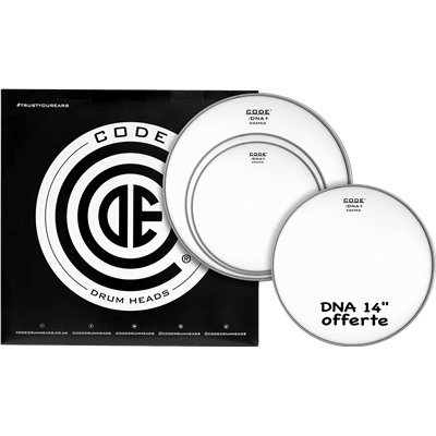 Code Drumheads Pack de Peaux dna coatedstandard  cc 14 dna coated