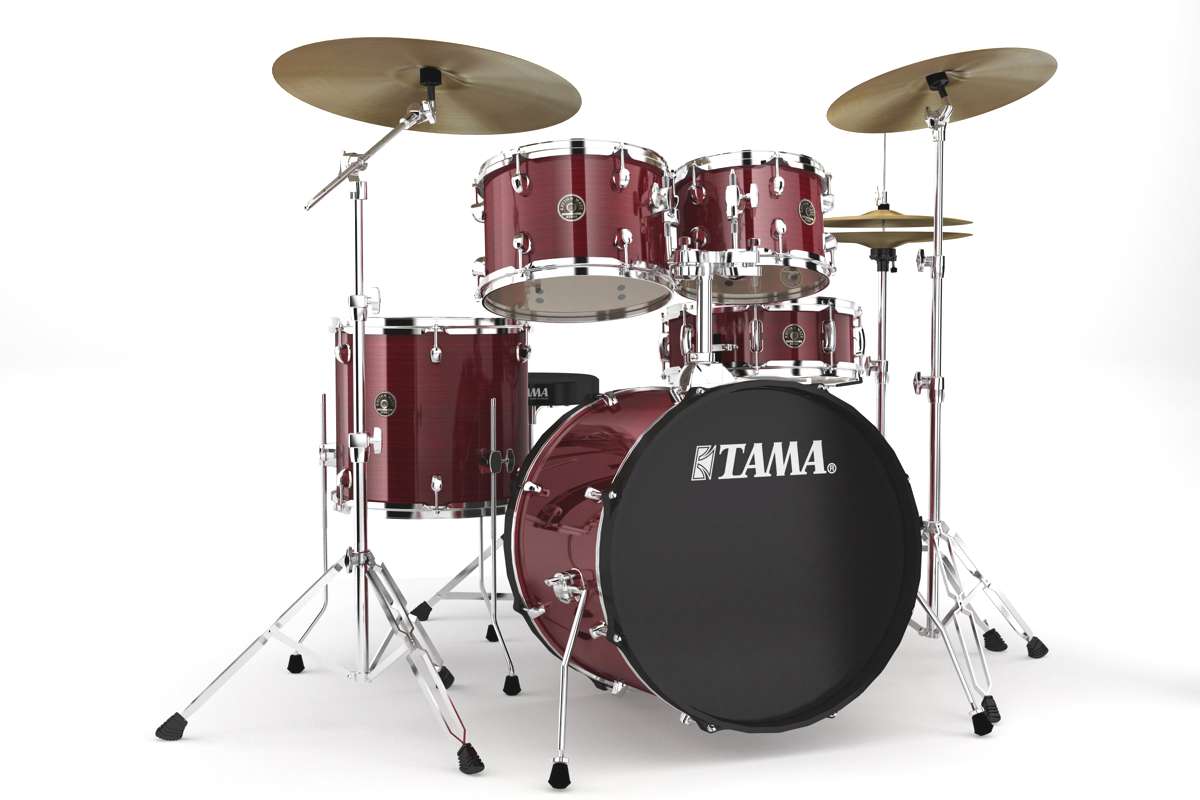 --- DISCONTINUE ---Tama RM50YH6C-RDS - kit Rhythm Mate 5 futs avec accessoires et cymbales - Red Stream