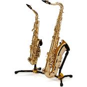 Hercules DS537B - Support pliable pour 2 saxophones alto ou ténor