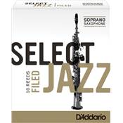 D'Addario Select jazz filed force 3 Soft - boîte de 10 anches pour saxophone soprano