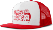 Ernie Ball 4160 - Casquette rouge et blanc - logo aieb rouge