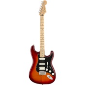 Fender Stratocaster Mexicaine Player Plus Top HSS Antique Cherry Burst touche érable