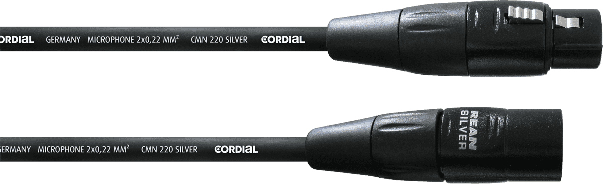 Cordial CIM5FM - câble micro rean xlr mâle/ xlr femelle 5m noir