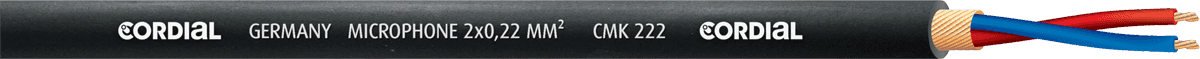 Cordial CMK222BLACK500 - bobine câble microphone cmk 222 noir - 500m