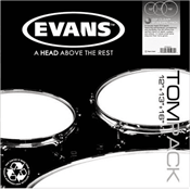 --- DISCONTINUE ---Evans TPG2CLRR - tom pack G2 clear rock