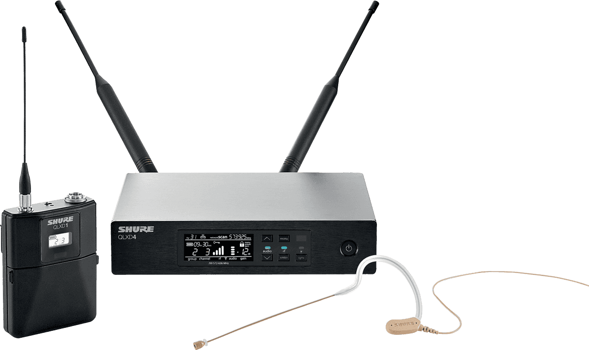 Shure QLXD14-153T-K51 - syst hf simple tour d'oreille mx153 chair