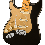 Fender American ULTRA Stratocaster maple Texas Tea - guitare electrique GAUCHER